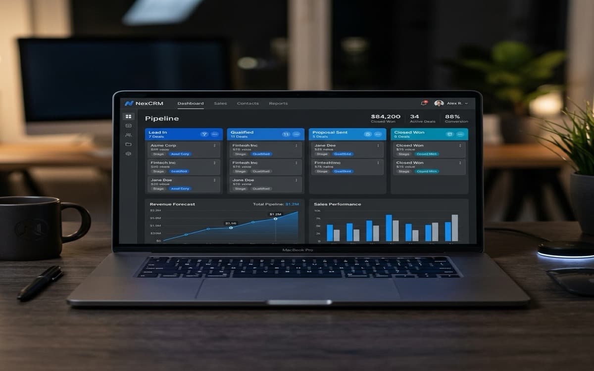 LeadLens CRM — Web & SaaS project by TVDG Tech for GrowthPilot